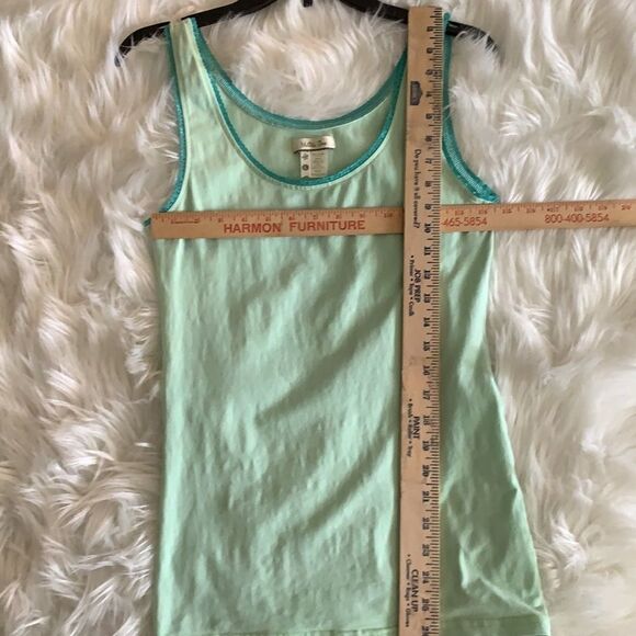 Matilda Jane Large tank top with teal lace trim - Picture 3 of 5